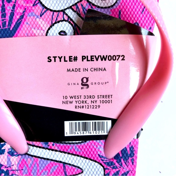 3/$15 BEACH VIBES Flip Flops Sandals Pink XL Size 11 Women’s NEW - Picture 4 of 15